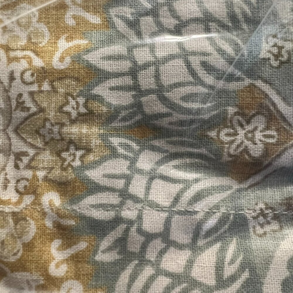 Pottery Barn Yellow Celeste Damask Pillow Shams Standard Set of 2